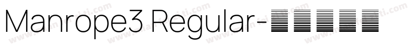 Manrope3 Regular字体转换